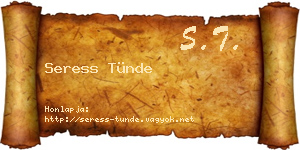Seress Tünde névjegykártya
