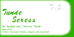 tunde seress business card