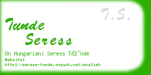 tunde seress business card